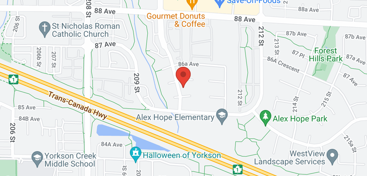 map of 21042 86 AVENUE
